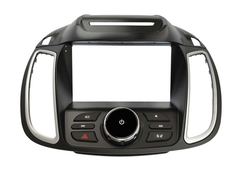 Комплект рамки с разъёмами 9" Ford Kuga 2 2012-2019(с кнопками и козырьком) простые