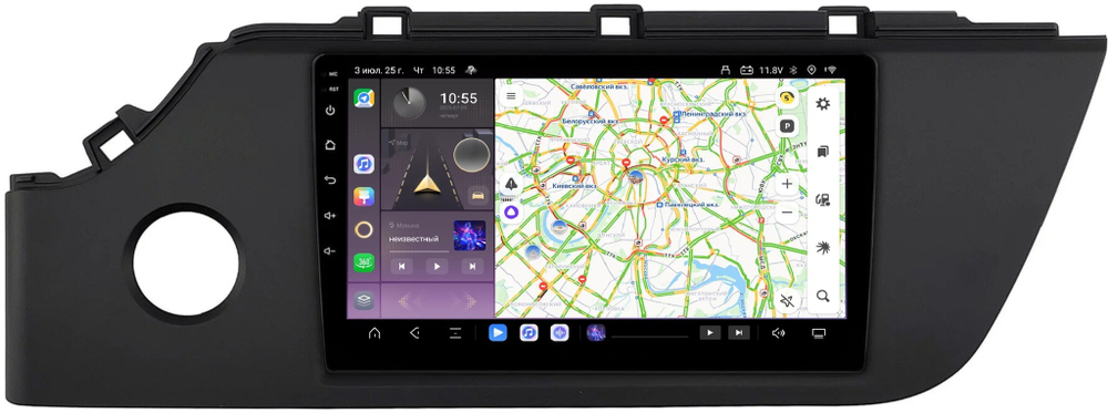 Магнитола для KIA Rio 4, Rio X-line 2020-2022, Solaris KRS/KRX 2024+ - Kuberg QLed, Android 13, TS20, CarPlay, SIM-слот