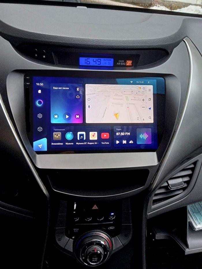 Магнитола для Hyundai Elantra 5 2011-2013 - FarCar BX360M-360 монитор 9.5" 2K QLED на Android 13, 6Гб+128Гб, CarPlay, 4G SIM-слот, 4 камеры в комплекте