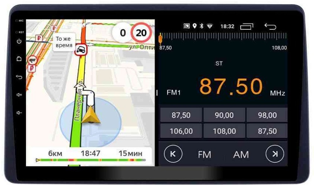 Магнитола для Renault Arkana 2019+, Duster 2020+ - Parafar PF163RNF на Android 13, 8-ядер, 2Гб+32Гб, CarPlay, 4G SIM-слот