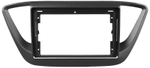 Комплект рамки с разъёмами 9" Hyundai Solaris 2 2017-2022, Solaris HS 2024+ (F2) (без нави) черная (B)