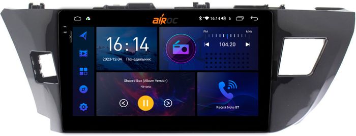 Магнитола для Toyota Corolla 2013-2016 - AIROC 2K RI-1103 Android 12, QLed+2K, ТОП процессор, 8/128Гб, CarPlay, SIM-слот
