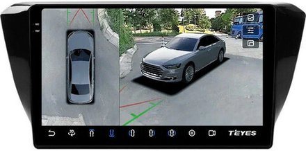 Магнитола для Skoda Superb B8 2015+ (без штатного усилителя) - Teyes CC3-2K-360 на Android 10, 2K QLED, 6Гб+128Гб, CarPlay, 4G SIM-слот, 4 камеры в комплекте
