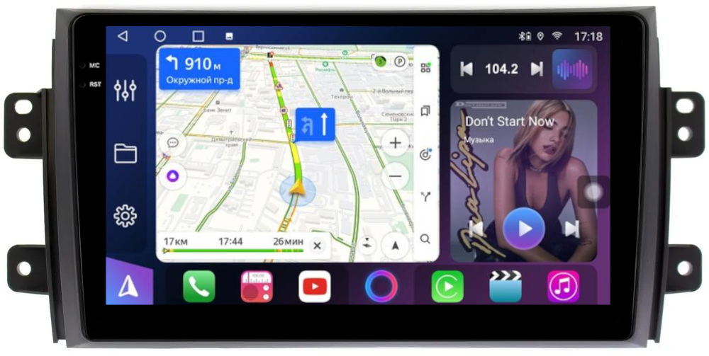 Магнитола для Suzuki SX4 1 2006-2014 - FarCar BM124M монитор 9.5" QLED на Android 14, TS10, 4+32Гб, CarPlay, 4G SIM-слот