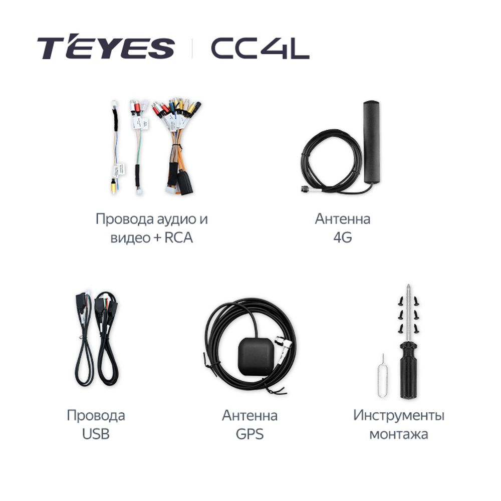 Стартовый пакет проводки и антенн для автомагнитол Teyes CC4L