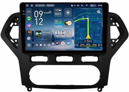 Магнитола для Ford Mondeo 4 2007-2010 (рамка чёрная) - Teyes CC4-PRO монитор 10.36" 2K QLED на Android 13, Snapdragon 778G, ИИ, CarPlay, DSP, 4G SIM-слот