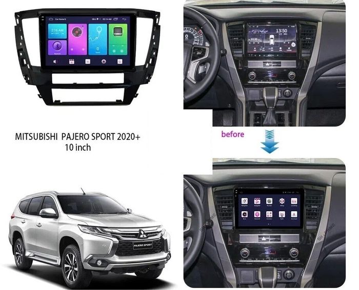 Магнитола для Mitsubishi Pajero Sport 3 2020-2024, Montero Sport - Kuberg SF-1038 QLed+2K, Android 13, Быстрейшая, CarPlay, 4G SIM-слот