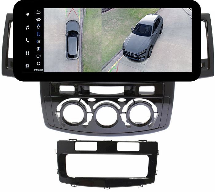 Магнитола для Toyota HiLux 7 2011-2015 - Teyes LUX ONE 360 монитор 12.3" 2K QLED на Android 10, Быстрая, CarPlay, 4G SIM-слот, 4 камеры в комплекте