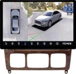 Магнитола для Mercedes-Benz S W220 1998-2005 (рамка дерево) - Teyes CC3-2K-360 монитор 13" 2K QLED на Android 10, Быстрая, CarPlay, 4G SIM-слот, 4 камеры в комплекте