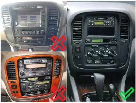 Магнитола для Toyota Land Cruiser 100 1998-2002 (три крутилки климата) - Kuberg OL-9424 QLed+2K, Android 13, UIS7870 (DUDU7), CarPlay, SIM-слот