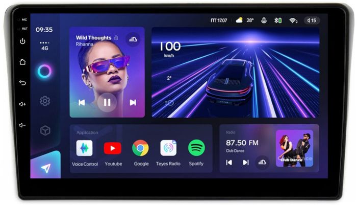 Магнитола для Toyota Avensis T250 2003-2009 (рамка черная) - Teyes CC3L на Android 10, 8-ядер, CarPlay, 4G SIM-слот