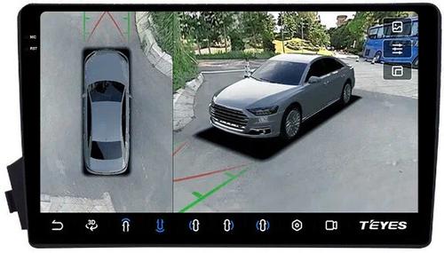 Магнитола для SsangYong Actyon 2005-2010, Kyron, Actyon Sports 2006-2016 - Teyes CC3-2K-360 на Android 10, 2K QLED, 6Гб+128Гб, CarPlay, 4G SIM-слот, 4 камеры в комплекте