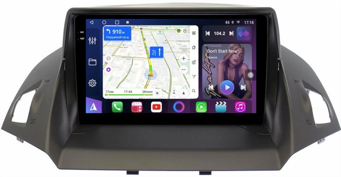 Магнитола для Ford Kuga 2 2012-2019 (без SYNC) - FarCar S400-TS18 монитор 9.5" QLED на Android 14, CarPlay, 4G SIM-слот
