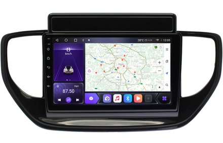 Магнитола для Hyundai Solaris 2 2020-2022 (штатная навигация) - Kuberg OL-9714 QLed, Android 12, TS10, CarPlay, 4G SIM-слот
