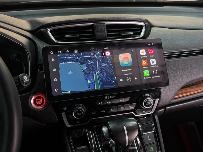 Магнитола для Honda CR-V 5 2018-2022 - Kuberg монитор 12.3" в стиле Audi на Android 13, Быстрая, CarPlay, 4G SIM-слот