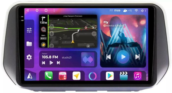 Магнитола для Hyundai Santa Fe 4 2018-2020 - FarCar BM1124M монитор 10.36" QLED на Android 14, TS10, 4+32Гб, CarPlay, 4G SIM-слот
