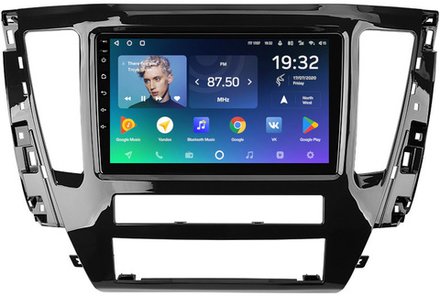 Магнитола для Mitsubishi Pajero Sport 3 2020-2024, Montero Sport (прямоугольный климат, рамка 9) - Teyes CC2 PLUS на Android 10, ТОП процессор, 4Гб+64Гб, 4G SIM-слот