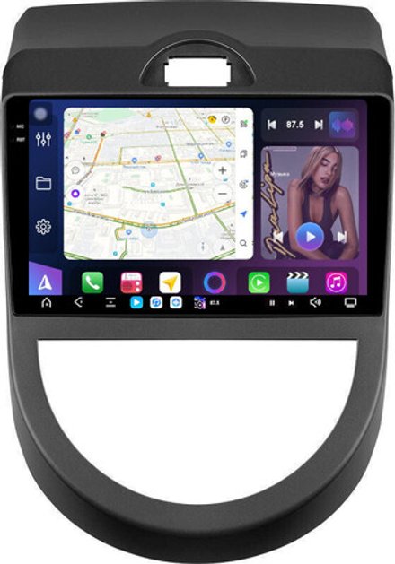 Магнитола для KIA Soul 1 2008-2011 - FarCar XXL3061M монитор 9.5" 2K QLED на Android 14, TS20, 8+256Гб, CarPlay, 4G SIM-слот