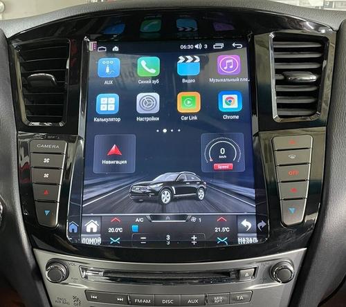 Магнитола для Infiniti QX60, JX35 (пластиковый верх) - Kuberg NH-I1201-1 ("Тесла-Стиль") Android 10, 4ГБ+64ГБ, SIM-слот