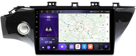 Магнитола для KIA Rio 4, Rio X-Line 2017-2020 (рамка 10" с кнопкой) - Kuberg OL-1742-2 QLed, Android 12, TS10, CarPlay, 4G SIM-слот