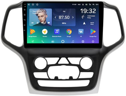 Магнитола для Jeep Grand Cherokee WK2 2013-2022 (взамен ШГУ 8.4", рамка большая) - Teyes CC2 PLUS монитор 9" QLED на Android 10, ТОП процессор, 4Гб+64Гб, 4G SIM-слот