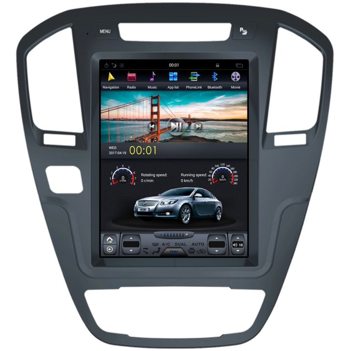 Магнитола для Opel Insignia 2009-2013 - Kuberg ZF-1069BL-DSP вертикальный экран 10.4" в стиле "Тесла" на Android 9, 4/64Гб