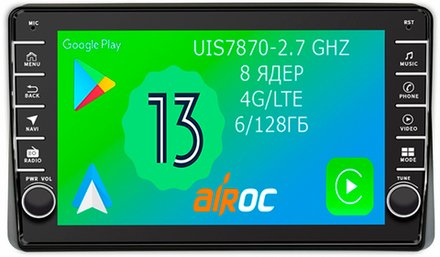 Магнитола для Renault Arkana 2019+, Duster 2020+ - Airoc AB-3008 (кнопки и крутилки), Android 13, TS20, 6/128Гб, SIM-слот, CarPlay