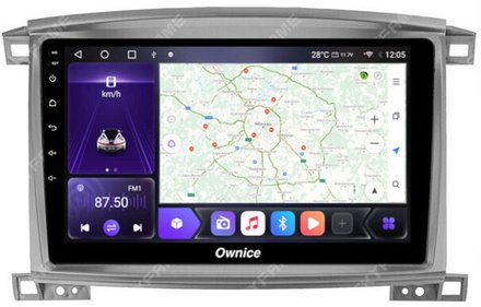 Магнитола для Toyota Land Cruiser 100, Lexus LX470 2002-2007 (климат на цветном экране) - Kuberg SF-1698-2 IPS, Android 10, 8 ядер (TS18), 4G SIM-слот