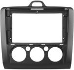 Магнитола для Ford Focus 2 2004-2011 (кондиционер, рамка черная) - Teyes CC4L монитор 9" IPS, Android 14, Быстрая, Snapdragon 662, CarPlay, 4G SIM-слот