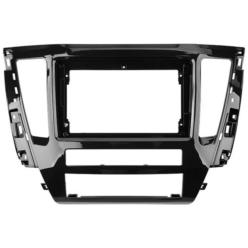 Комплект рамки с разъёмами 9"+can Mitsubishi Pajero Sport 2021+ (прямоугольный климат)большая