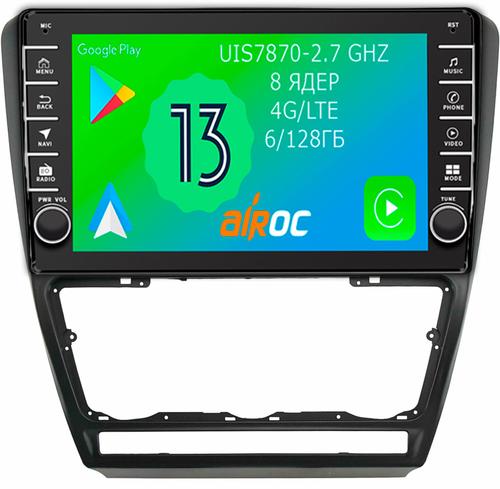 Магнитола для Skoda Octavia A5 2004-2013 - Airoc AB-3202B (черная, кнопки и крутилки), Android 13, TS20, 6/128Гб, SIM-слот, CarPlay