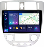 Магнитола для Chevrolet Lacetti седан/универсал, Daewoo Gentra (климат, рамка серебро) - Teyes CC3-2K QLed Android 10, Быстрая, SIM-слот, CarPlay
