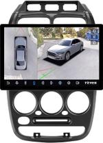Магнитола для Hyundai Accent 2000-2011 (рамка 3 кнопки) - Teyes CC3-2K-360 монитор 13" 2K QLED на Android 10, Быстрая, CarPlay, 4G SIM-слот, 4 камеры в комплекте