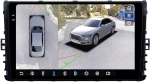 Магнитола для VW Jetta 7, Teramont, Taos, Multivan/Caravelle 2020+, Tiguan 2, Passat B8 - FarCar BX1081M-360 монитор 9.5" 2K QLED на Android 13, 6Гб+128Гб, CarPlay, 4G SIM-слот, 4 камеры в комплекте