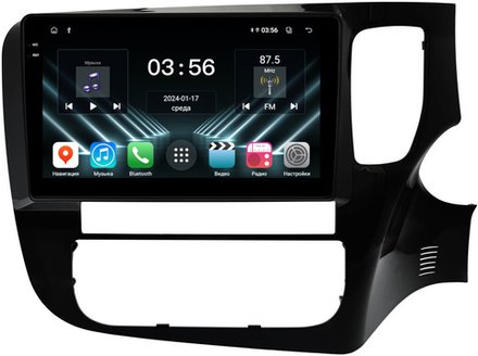 Магнитола для Mitsubishi Outlander 3 2012-2021 (правый руль) - FarCar DX9-7263R9 монитор 9.5" IPS на Android 13, 4+64Гб, CarPlay