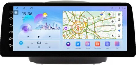 Магнитола для Hyundai iХ35, Tucson 2 2009-2015 (без штатного усилителя, рамка 10) - FarCar монитор 12.3" 2K QLED на Android 14, TS10, CarPlay, 4G SIM-слот