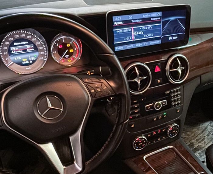 Магнитола для Mercedes-Benz GLK 2012-2015 NTG 4.5/4.7 - Parafar PF6111A138/128GLK монитор 10.25" на Android 13, 8Гб+128Гб, CarPlay, 4G SIM-слот