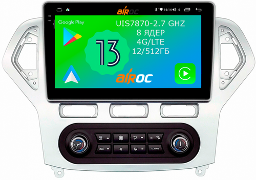 Магнитола для Ford Mondeo 4 2007-2010 - Airoc 2K AU-1708A на Android 13, TS20, 12/512Гб, SIM-слот