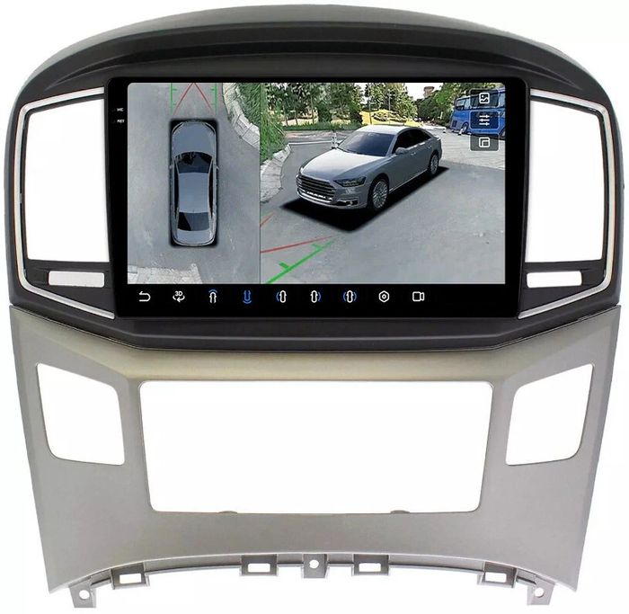 Магнитола для Hyundai H1 2015-2022 - FarCar BX586M-360 монитор 9.5" 2K QLED на Android 13, 6Гб+128Гб, CarPlay, 4G SIM-слот, 4 камеры в комплекте