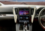 Магнитола для Toyota Alphard 30, Vellfire 2015-2023 (менее 10 динамиков) - Kuberg ZF-1308L-GE вертикальный экран в стиле "Тесла" на Android 13, 8Гб+128Гб, 4G SIM-слот, CarPlay