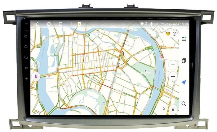 Магнитола для Toyota Land Cruiser 100, Lexus LX470 2002-2007 (экран климата снизу) - Vaycar VA77-1166 на Android 13, 8-ядер, 2Гб-32Гб, 4G SIM-слот