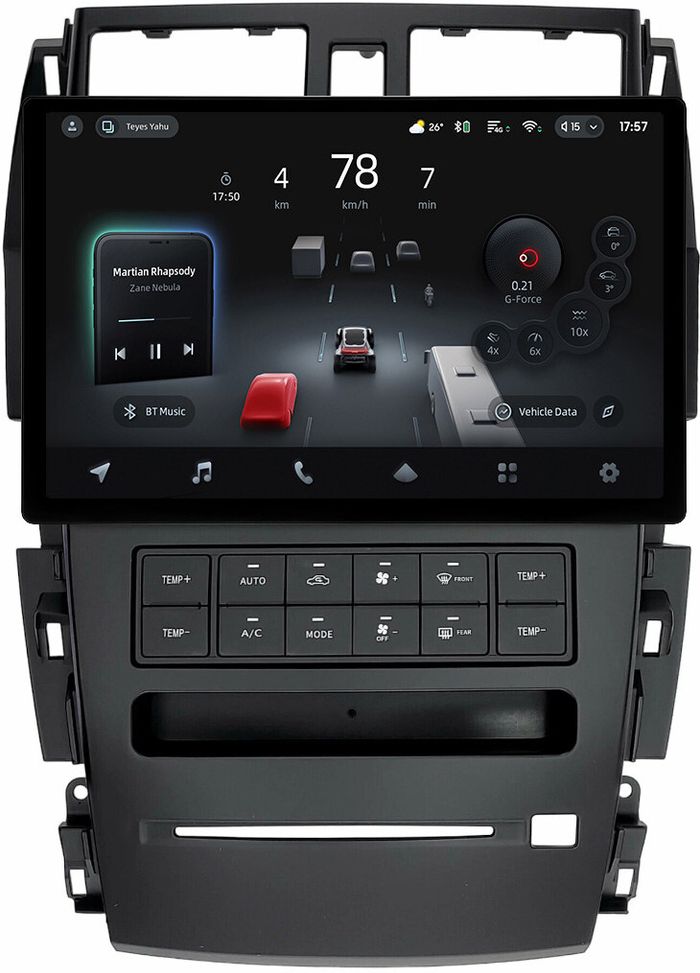 Магнитола для Nissan Teana J31 2003-2008 (большая рамка) - Teyes CC4-PRO монитор 13" 2K QLED на Android 13, Snapdragon 778G, ИИ, CarPlay, DSP, 4G SIM-слот