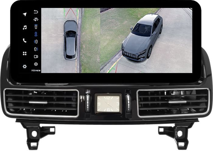 Магнитола для Mercedes-Benz GLE W166, GLS X166 2015-2019 NTG 5.0/5.1 - Teyes LUX ONE 360 монитор 12.3" 2K QLED на Android 10, 6/128Гб, CarPlay, 4G SIM-слот, 4 камеры в комплекте