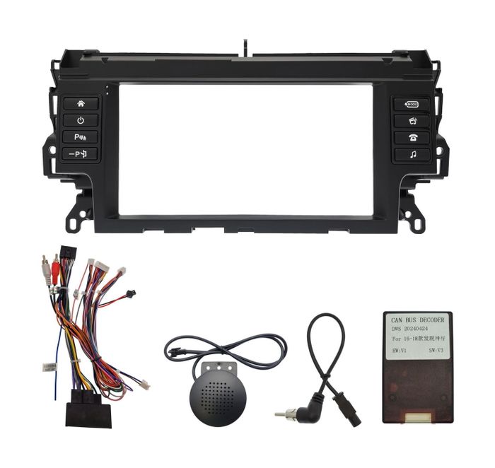 Комплект рамки с разъёмами 9" Land Rover Discovery Sport 2014-2019 (для авто без CD) с кнопками