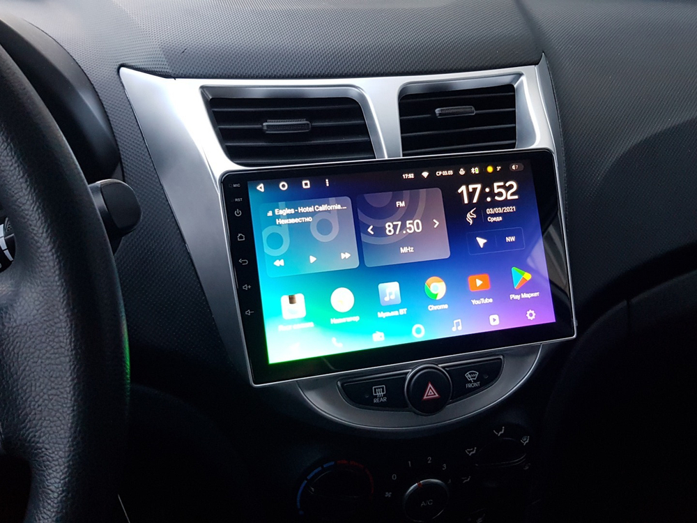 Магнитола для Hyundai Solaris 2010-2016 - Kuberg QLed, Android 13, TS20, CarPlay, SIM-слот