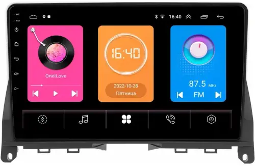 Магнитола для Mercedes-Benz C-класс W204 2007-2011 без NTG экрана -  GT9-702 на Android 10, 2ГБ-16ГБ