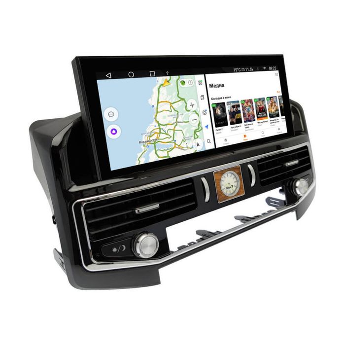 Магнитола для Toyota Land Cruiser 200 2015-2021 (без JBL) - Kuberg KP-T1202 монитор 12.3" на Android 10, 6ГБ+128ГБ, 4G SIM-слот