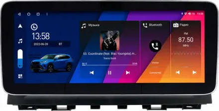 Магнитола для Mazda 6 GJ 2012-2014 - Canbox H-Line 0570 монитор 12.3" QLED в стиле MERCEDES на Android 10, ТОП-процессор, CarPlay, 4G SIM-слот