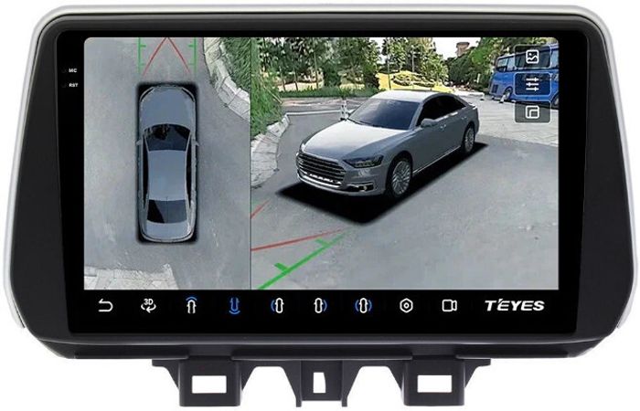 Магнитола для Hyundai Tucson 3 2018-2021 - Teyes CC3-2K-360 на Android 10, 2K QLED, 6Гб+128Гб, CarPlay, 4G SIM-слот, 4 камеры в комплекте