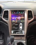 Магнитола для Jeep Grand Cherokee 2013-2021 (цвет шампань) - Kuberg ANS-1823G вертикальный монитор 13.6" в стиле "Тесла" на Android 10, Быстрая, SIM-слот, CarPlay